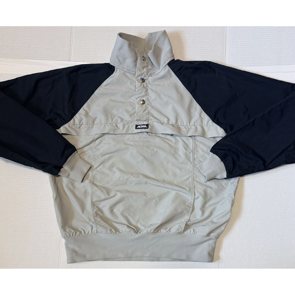 ALTRA Boulder Colorado USA - VTG Men's Windbreaker - Gray Black Pullover -Medium
